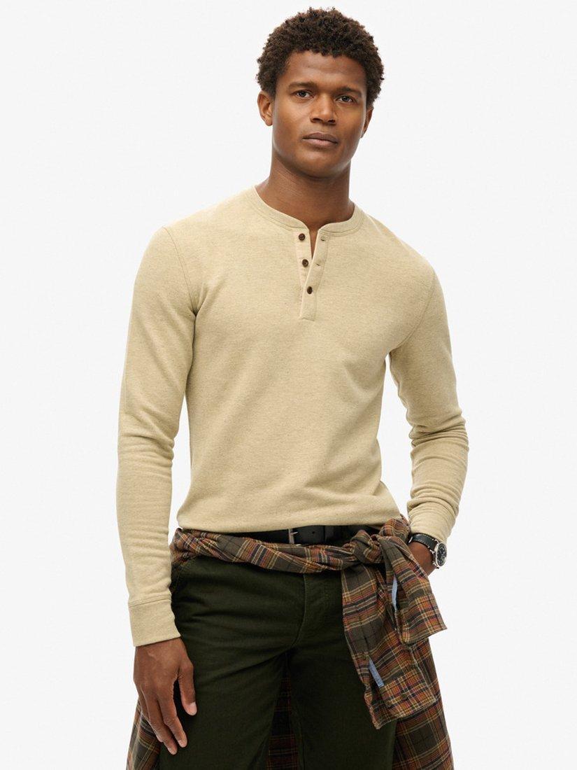Superdry Merchant Store Grandad Top Heritage Oat Grindle