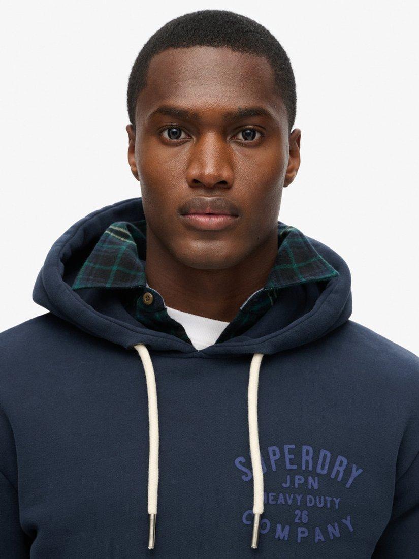 Product image 4 of 5, which shows Superdry Machines Goods Workwear Hoodie, Eclipse Navy, S