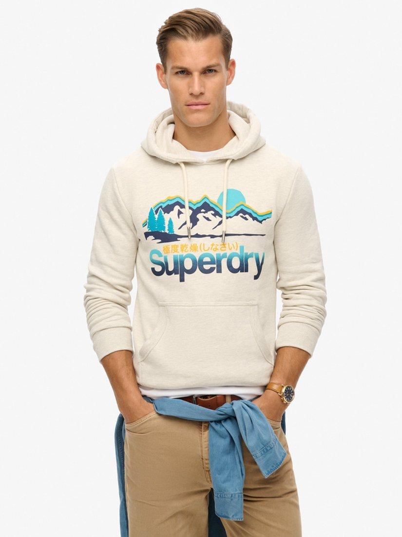 Product image 1 of 6, which shows Superdry Great Outdoors Hoodie, Mcqueen Marl, S