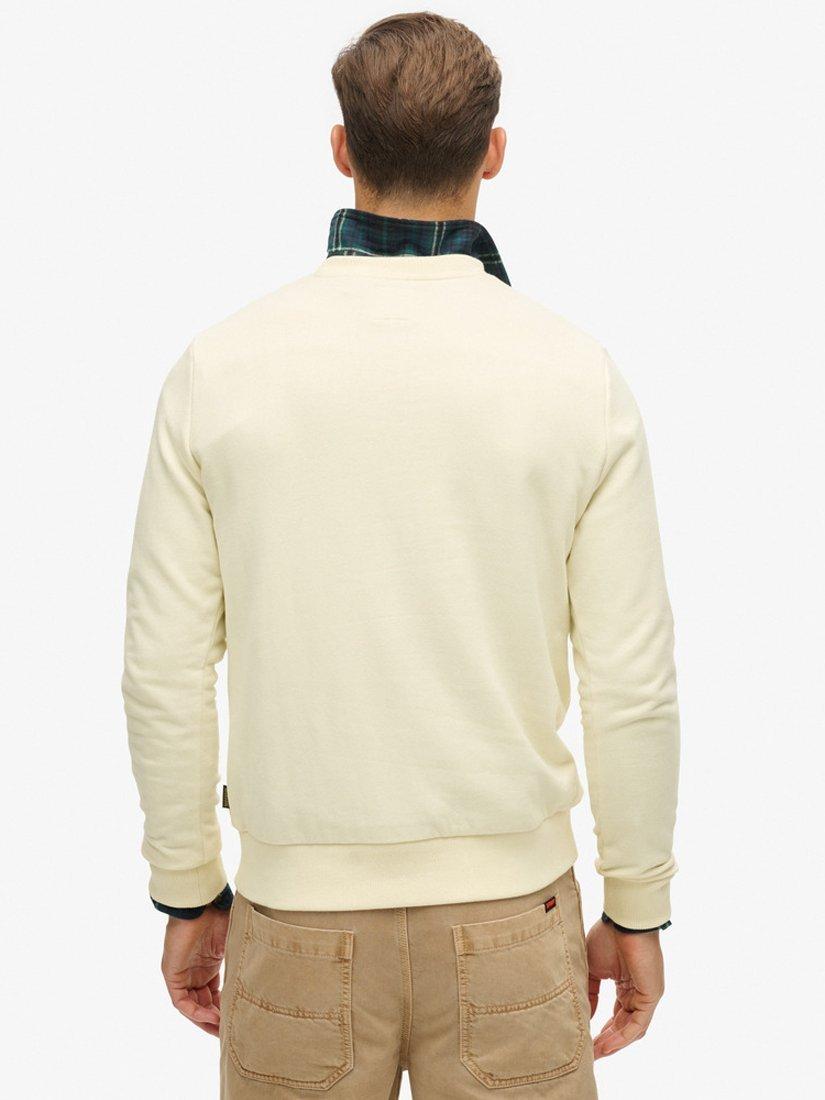 Product image 2 of 5, which shows Superdry Classic Core Logo Sweatshirt, Oyster Cream, S