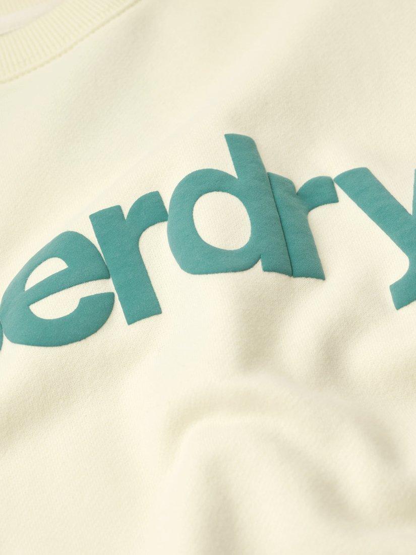 Product image 5 of 5, which shows Superdry Classic Core Logo Sweatshirt, Oyster Cream, S