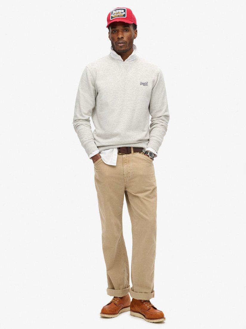 Product image 3 of 6, which shows Superdry Essential Logo Crew Sweatshirt, Glacier Grey Marl, S