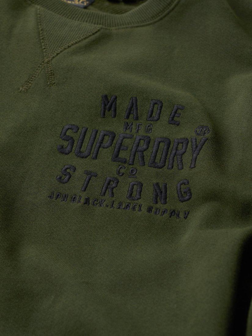 Product image 5 of 5, which shows Superdry Workwear Applique Sweatshirt, Surplus Goods Green, S