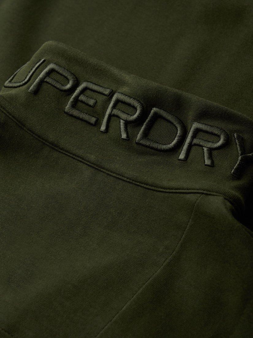 Product image 5 of 5, which shows Superdry Utility Logo Henley Sweatshirt, Surplus Goods Green, S