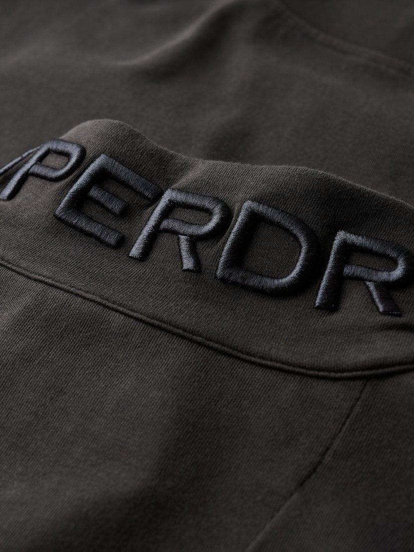 Product image 5 of 5, which shows Superdry Utility Logo Henley Sweatshirt, Dark Charcoal, S