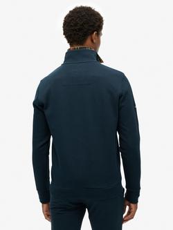 Superdry Core Pique Henley Sweatshirt - view 2, Eclipse Navy