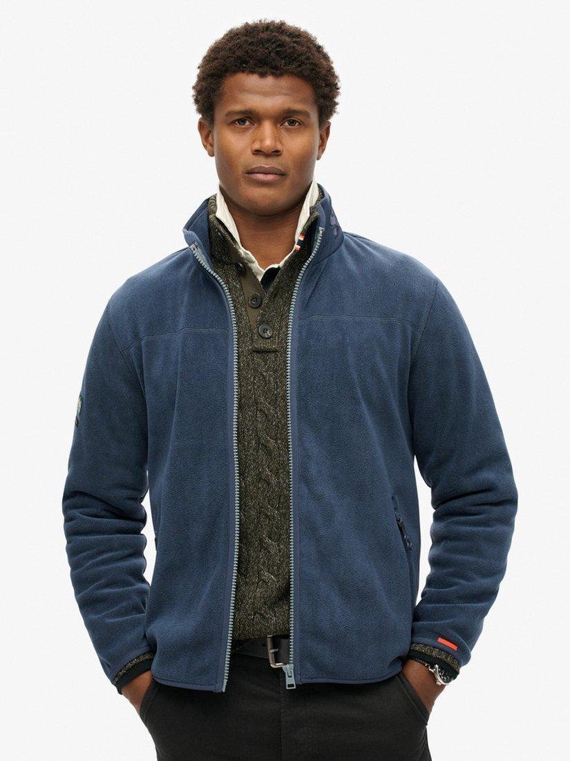 Product image 1 of 6, which shows Superdry Active Full Zip Fleece, Lauren Navy, S