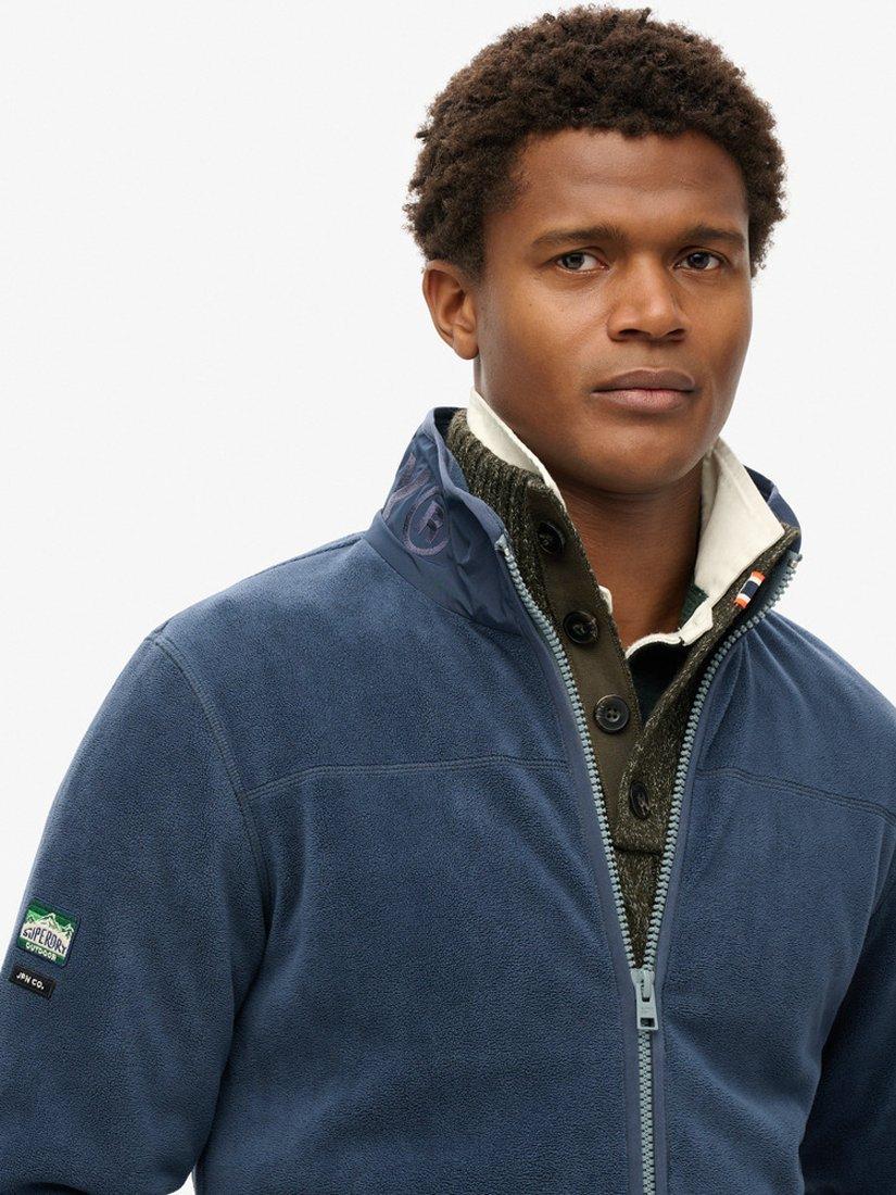 Product image 2 of 6, which shows Superdry Active Full Zip Fleece, Lauren Navy, S