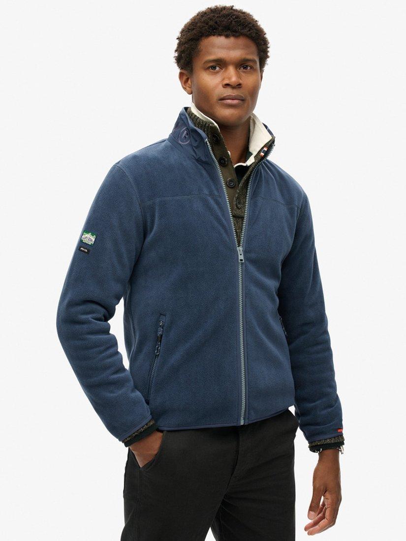 Product image 3 of 6, which shows Superdry Active Full Zip Fleece, Lauren Navy, S