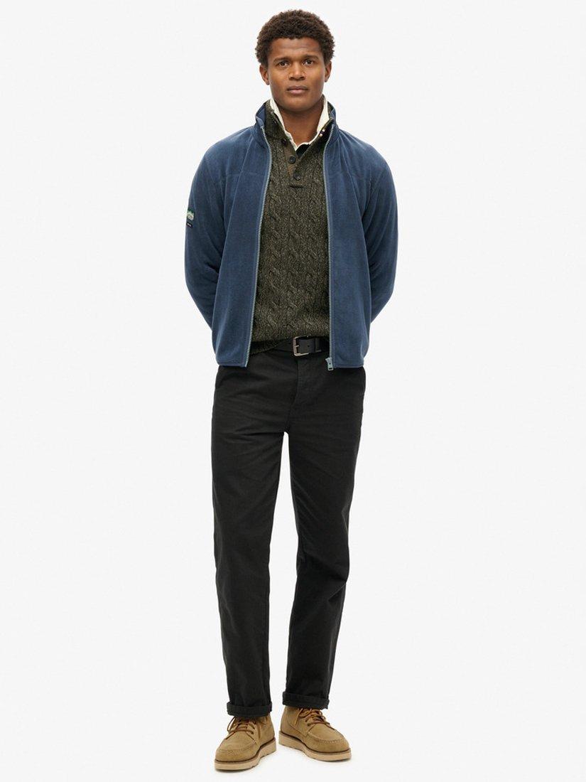 Product image 4 of 6, which shows Superdry Active Full Zip Fleece, Lauren Navy, S