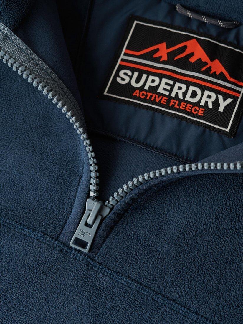 Product image 5 of 5, which shows Superdry Active Half Zip Fleece, Lauren Navy, S