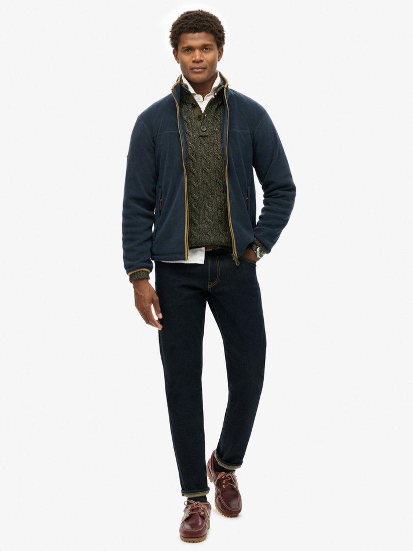 Product image 4 of 6, which shows Superdry Estate Full Zip Fleece, Eclipse Navy, S