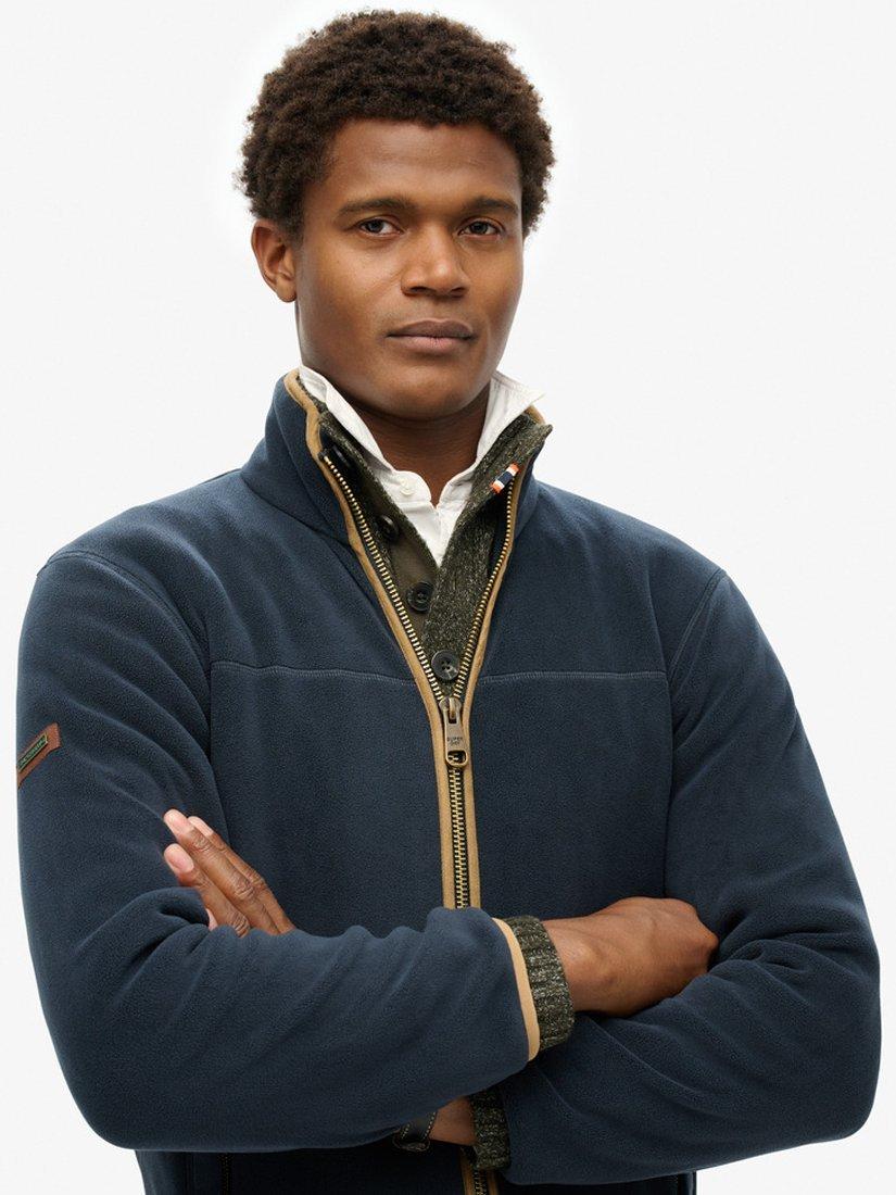 Product image 5 of 6, which shows Superdry Estate Full Zip Fleece, Eclipse Navy, S