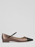 L.K.Bennett Monty Toe Cap Ballerina Pumps, Bronze/Black