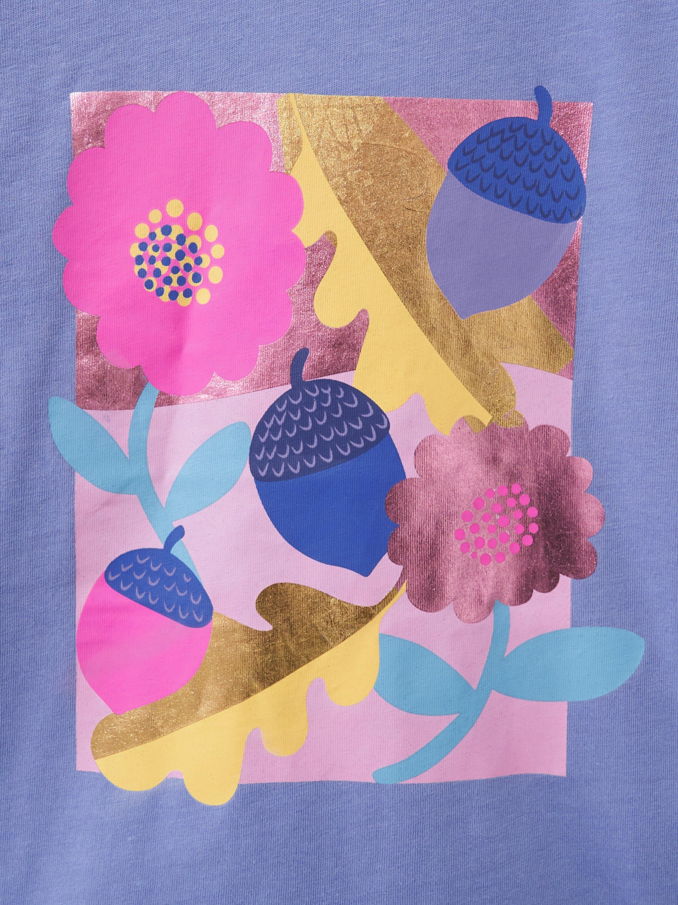 Product image 2 of 3, which shows Crew Clothing Kids' Graphic Print Long Sleeve Top, Multi, 8-9 years