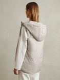 Reiss Farley Hooded Gilet, Neutral