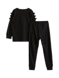 Lindex Kids' Cotton 3D Pyjama Set, Black