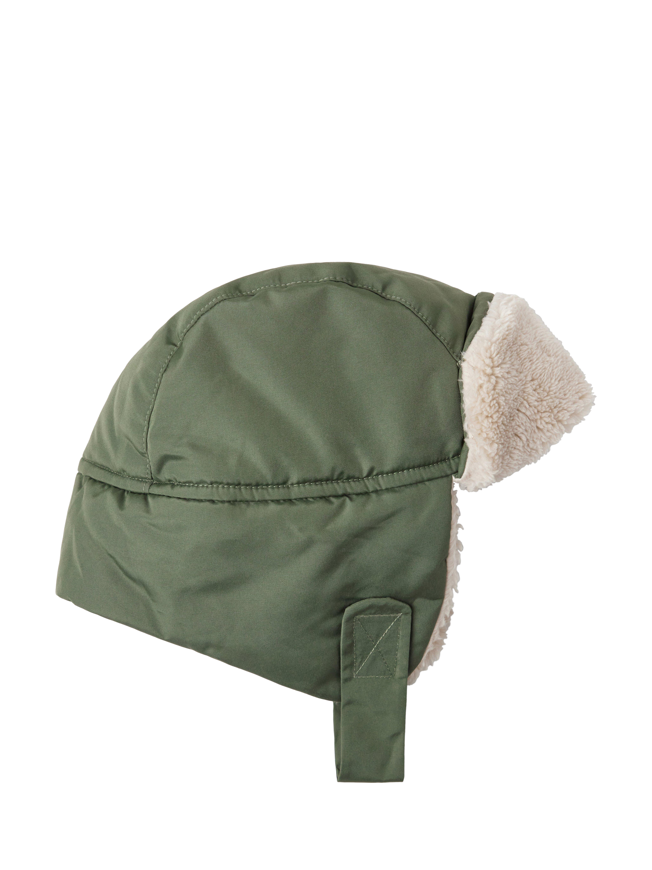 Lindex Kids Fleece Lined Trapper Hat Dark Dusty Khaki