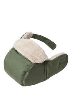 Lindex Kids' Fleece Lined Trapper Hat, Dark Dusty Khaki - view 2, Dark Dusty Khaki