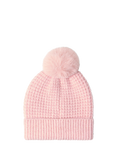 Lindex Kids' Lurex Bobble Hat, Dusty Pink