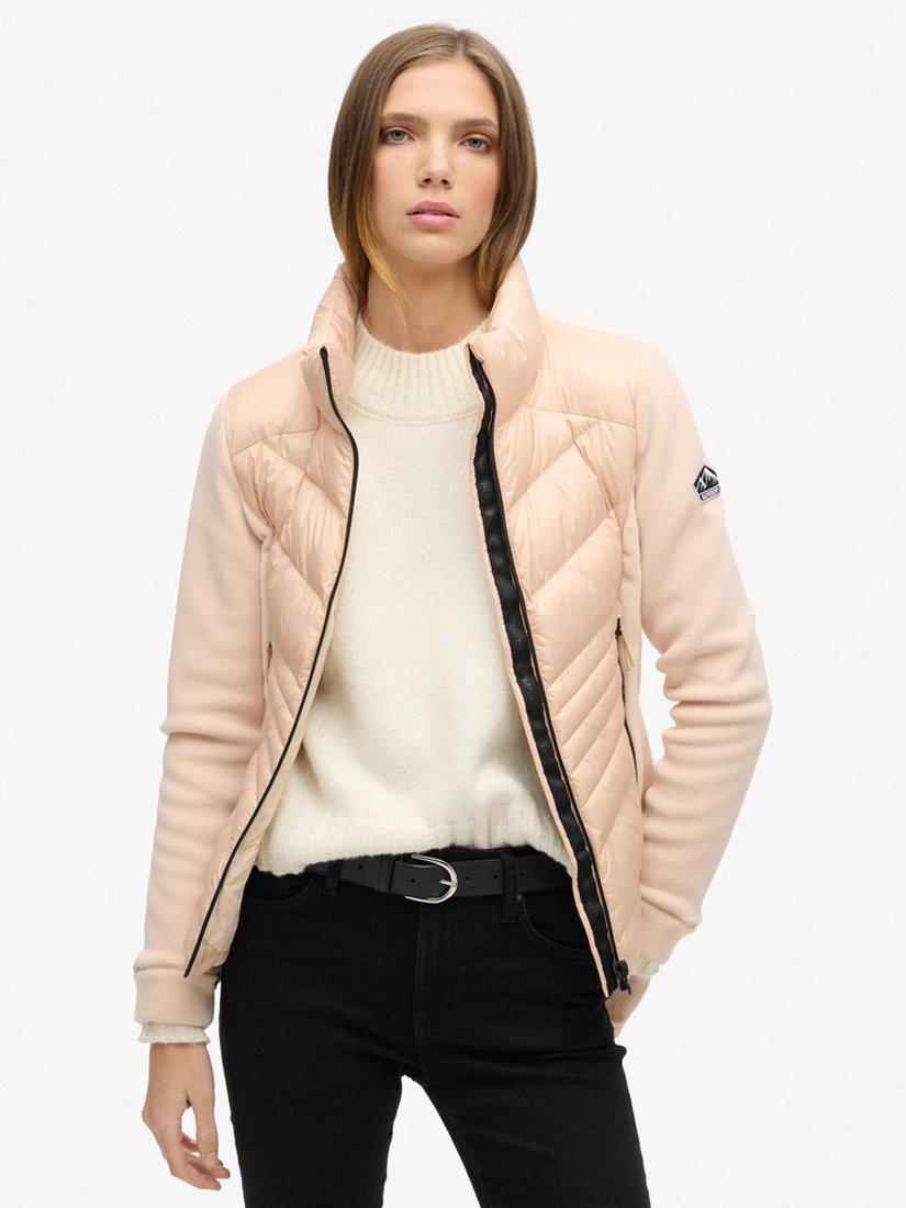 Product image 1 of 5, which shows Superdry Storm Fleece Jacket, Frappe Beige, 8