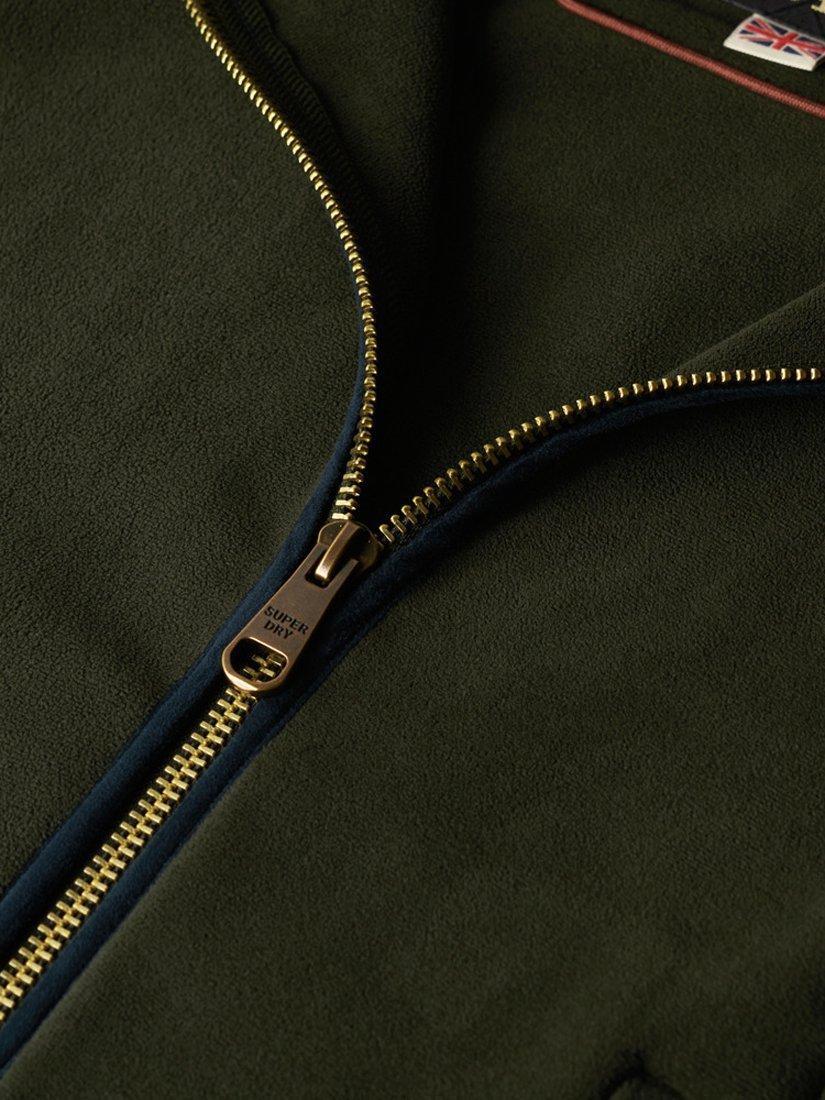 Product image 6 of 6, which shows Superdry Estate Fleece Gilet, Surplus Goods Green, 8