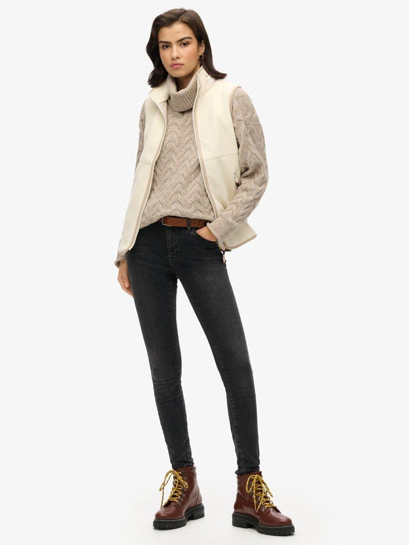 Product image 5 of 6, which shows Superdry Active Fleece Gilet, Rice White, 8
