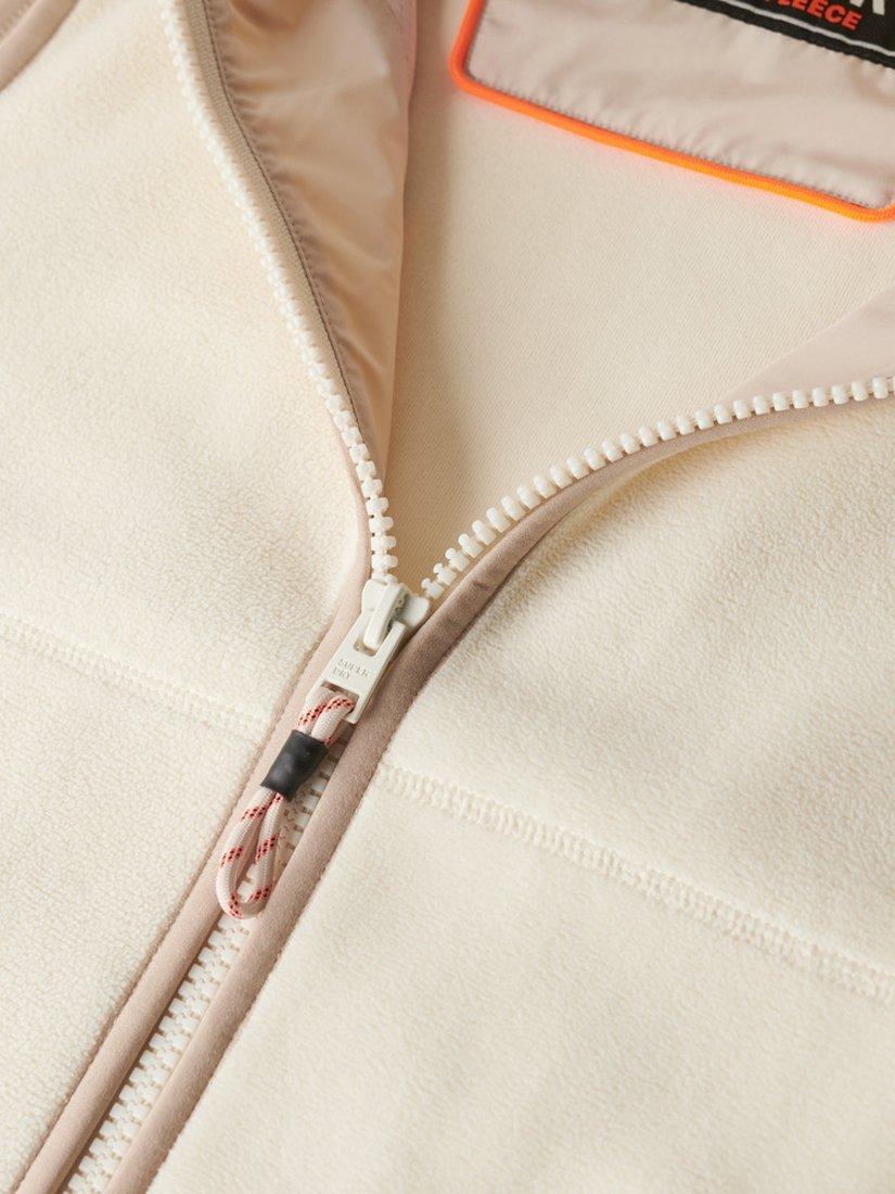 Product image 6 of 6, which shows Superdry Active Fleece Gilet, Rice White, 8