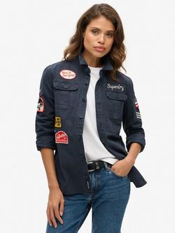 Superdry Long Sleeve Scout Shirt, Eclipse Navy, Eclipse Navy