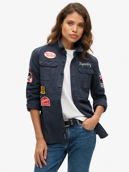 Superdry Long Sleeve Scout Shirt, Eclipse Navy, Eclipse Navy