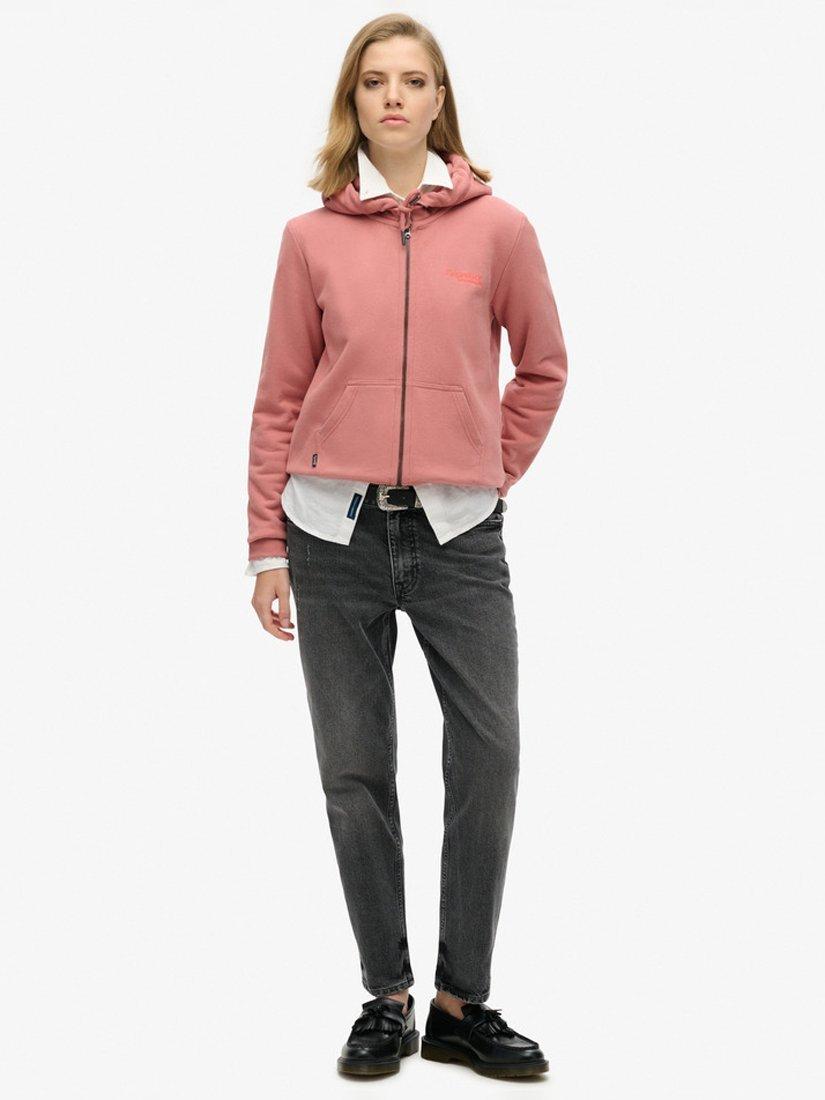 Product image 3 of 5, which shows Superdry Estate Full Zip Fleece, Ash Rose, 8