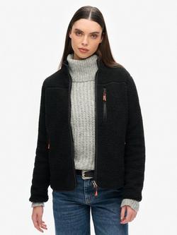 Superdry Outdoor Full Zip Fleece, Black