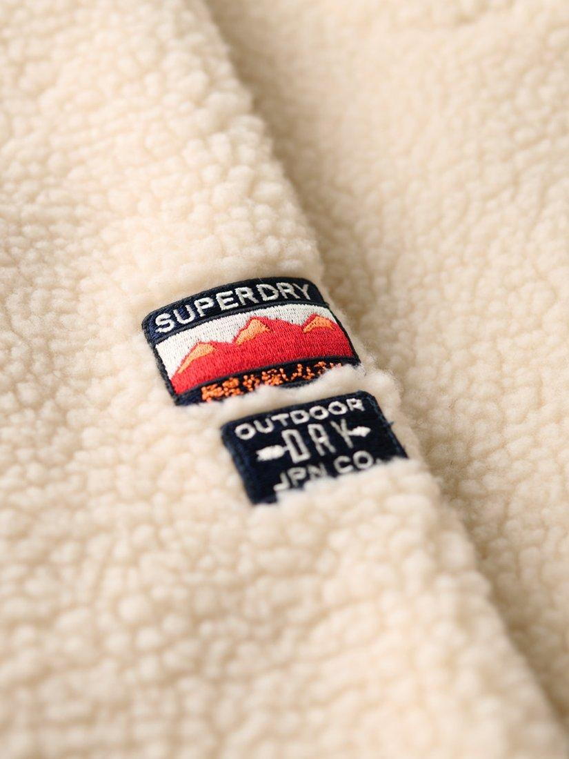 Product image 7 of 7, which shows Superdry Outdoor Full Zip Fleece, Ecru, 8