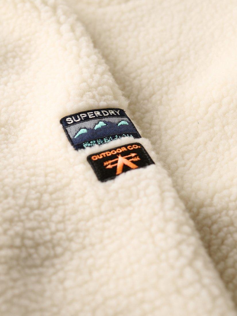 Product image 6 of 6, which shows Superdry Outdoor Half Zip Fleece, Ecru, 8
