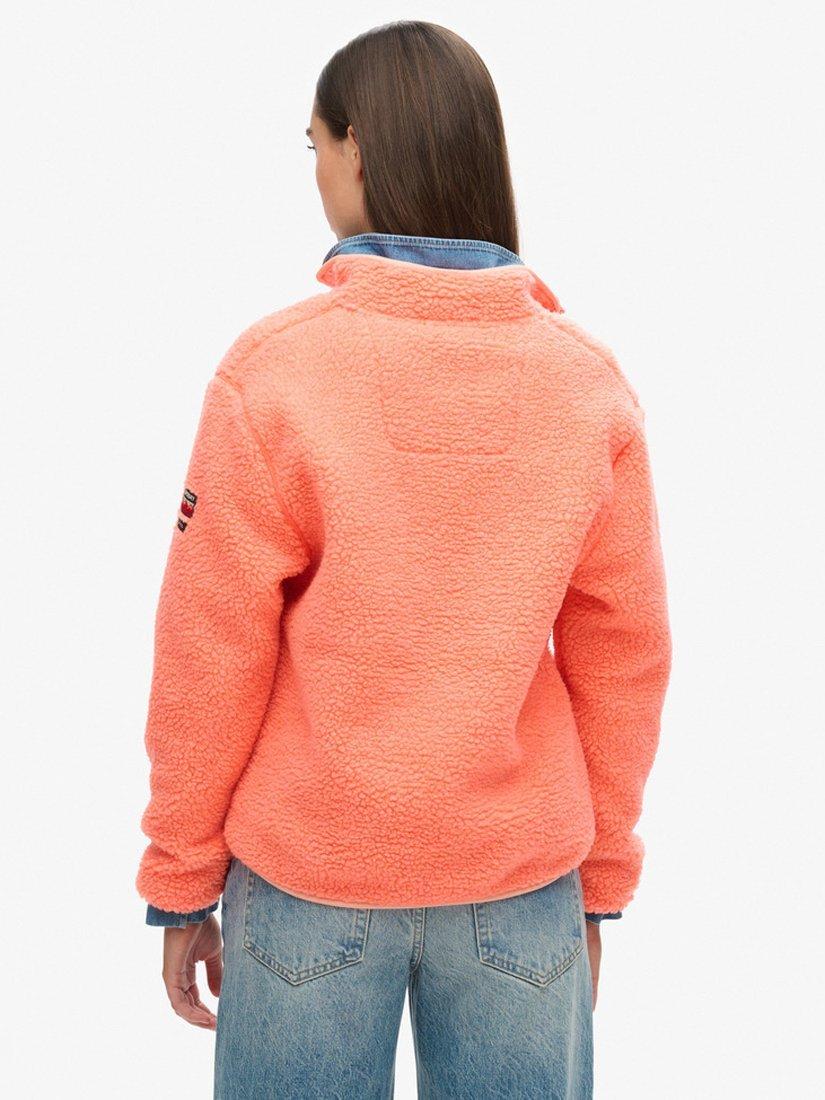 Product image 2 of 4, which shows Superdry Outdoor Half Zip Fleece, Pastelline Coral, 8