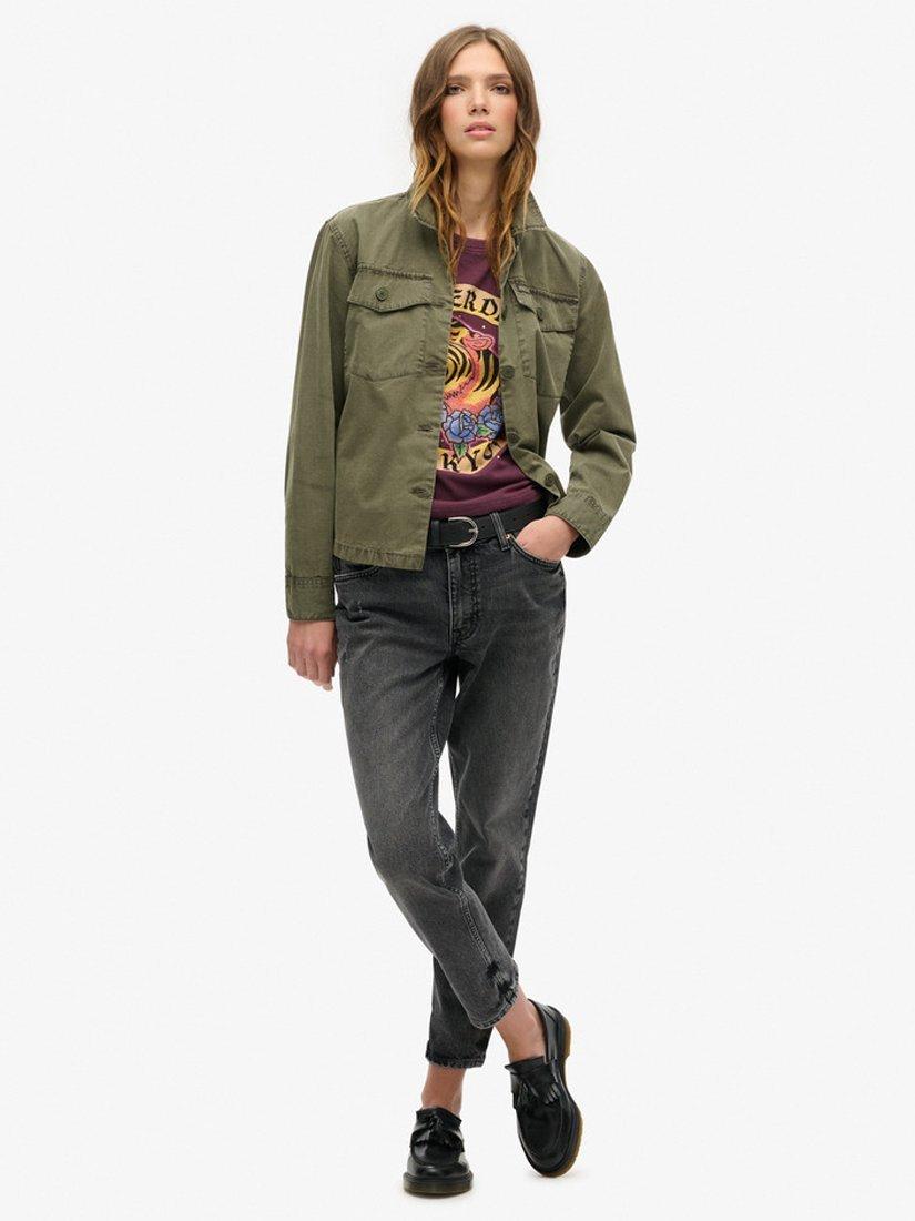 Product image 3 of 5, which shows Superdry Tattoo Rhinestone T-Shirt, Fig Purple, 8