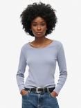 Superdry Fine Rib Scoop Neck Long Sleeve Top