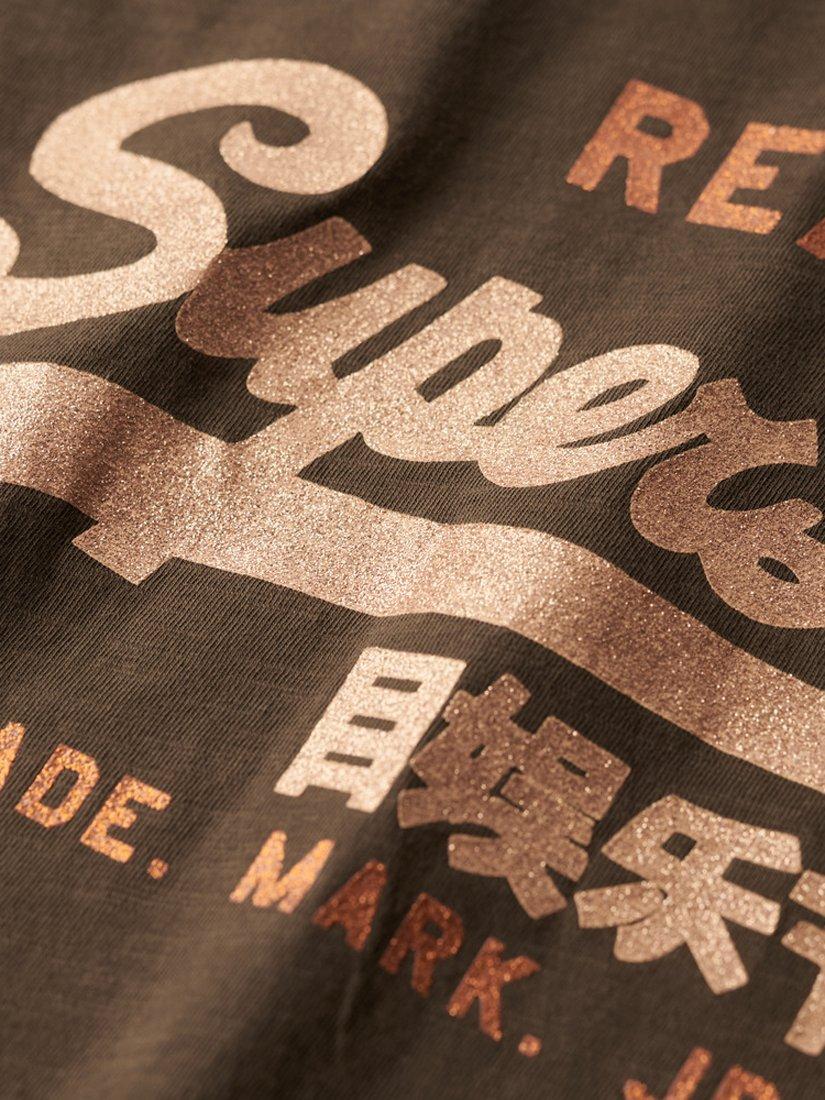Product image 5 of 5, which shows Superdry  Embellished Graphic T-Shirt, Deep Khaki Green, 8