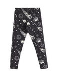 Lindex Kids' Space Print Leggings, Black
