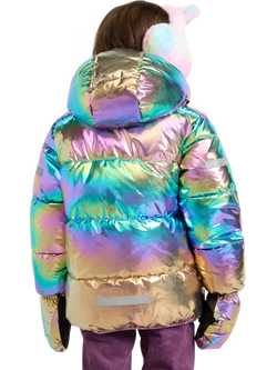 Lindex Kids' Hooded Puffer Jacket, Multi - view 2, Multi