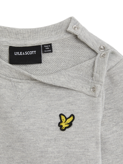 Lyle & Scott Baby Crew Sweatshirt and Jogger Set, Light Grey Marl - view 2, Light Grey Marl
