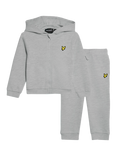 Lyle & Scott Baby Zipped Hoodie and Joggers Set, Light Grey Marl