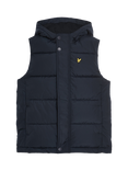 Lyle & Scott Kids' Hooded Padded Gilet, Z271 Dark Navy