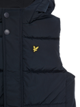 Lyle & Scott Kids' Hooded Padded Gilet, Z271 Dark Navy