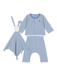Petit Bateau Baby Cotton 3 Piece Outfit Set, Beach/Marshmallow