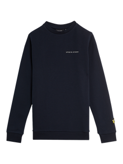 Lyle & Scott Kids' Crew Sweatshirt, Dark Navy - view 2, Dark Navy