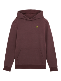Lyle & Scott Kids' Fly Fleece Hoodie, Burgundy, Burgundy