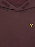 Lyle & Scott Kids' Fly Fleece Hoodie, Burgundy