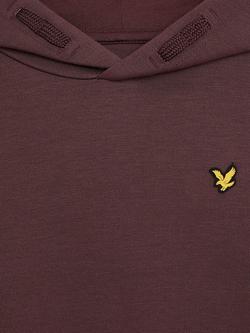 Lyle & Scott Kids' Fly Fleece Hoodie, Burgundy - view 2, Burgundy