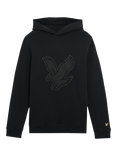 Lyle & Scott Kids' Eagle Graphic Hoodie, Jet Black